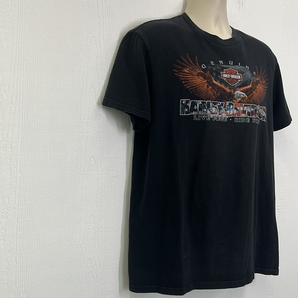 Harley Davidson - 2009 Beach House Pinup Motorcycle Shallotte NC T Shirt Large - Picture 4 of 10